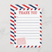 赤いサンキューカードの郵便業務のコレクション サンキューカード (正面/裏面)