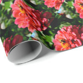 赤いサンゴエレガントフローラかわいいのまわりに ラッピングペーパー (ロールコーナー)