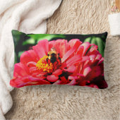 赤いサンゴエレガントフローラかわいいのまわりに ランバークッション (ブランケット)