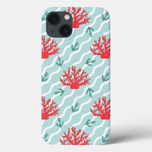 赤いサンゴ模様1 Case-Mate iPhoneケース (裏面)