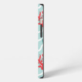 赤いサンゴ模様1 iPhoneケース (左側面)