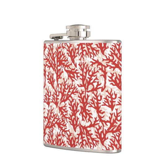 赤いサンゴ模様2 フラスク (左)
