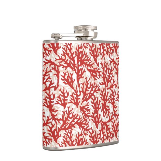 赤いサンゴ模様2 フラスク (右)