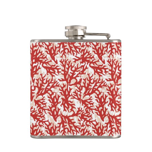 赤いサンゴ模様2 フラスク (裏面)