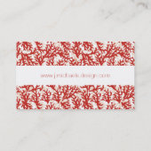 赤いサンゴ模様 名刺 (裏面)