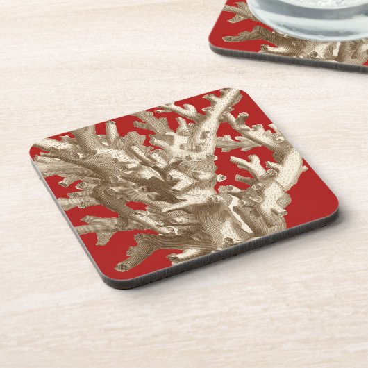 赤いサンゴ コースター (左側)