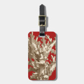 赤いサンゴ ラゲッジタグ (正面縦)