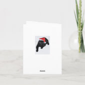 赤いサンタの帽子をかぶった猫 シーズンカード (裏面)