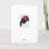 赤いサンタの帽子を被った猫 シーズンカード (裏面)