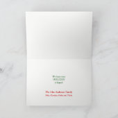 赤いサンタの格言のクリスマス シーズンカード (内部)