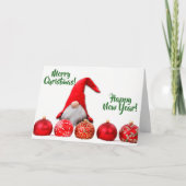 赤いサンタの格言のクリスマス シーズンカード (正面)