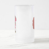 赤いサンタクロースに抱き枕とメガネ フロストグラスビールジョッキ (中央)