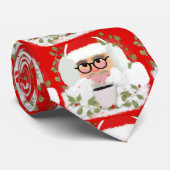 赤いサンタクロースのクリスマスの首のタイ ネクタイ (ロール)