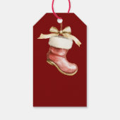 赤いサンタクロース クリスマス ギフトタグ (裏面)