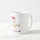 赤いサンタハットのクリスマススノーモンスタードール コーヒーマグカップ (正面右)