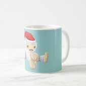 赤いサンタハットのクリスマススノーモンスタードール コーヒーマグカップ (正面右)