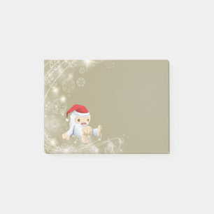 赤いサンタハットのクリスマススノーモンスタードール ポストイット