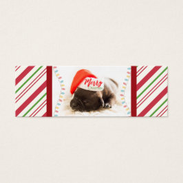 赤いサンタハットクリスマスに可愛い子犬のパグ