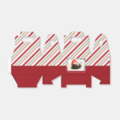 赤いサンタハットクリスマスに可愛い子犬のパグ フェイバーボックス (折り畳みなし)