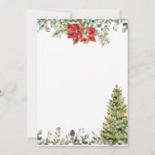 赤いサンタベイビークリスマス衣類ライン 赤ちゃんシャワー 招待状 (裏面)