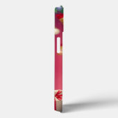 赤いサンタ帽をかぶった元気な犬 Case-Mate iPhoneケース (裏面 / 右)