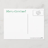 赤いサンタ帽を被ったかわいいラッコ シーズンポストカード (裏面)