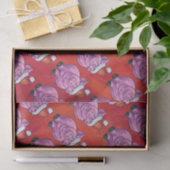 赤いサンタ帽子のかわいい豚 薄葉紙 (ギフト)