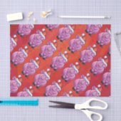 赤いサンタ帽子のかわいい豚 薄葉紙 (クラフト)