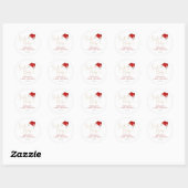 赤いサンタ帽子 クリスマス サンタベイビー ベイビーシャワー ラウンドシール (シート)