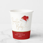 赤いサンタ帽子 クリスマス サンタベイビー ベイビーシャワー 紙コップ (正面)