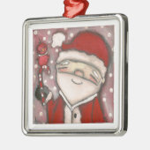 赤いサンタ-オーナメント メタルオーナメント (左)