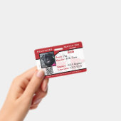 赤いサービスドッグIDカードバッジ バッジ (手持ち)