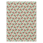 赤いザクロの果実と緑葉の テーブルクロス (正面)