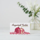 赤いザクロの種のシェフの名刺 名刺 (スタンド正面)