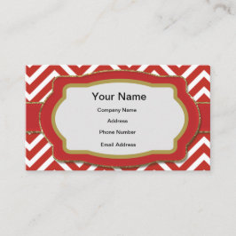 赤いシェブロンは縞で飾ります 名刺