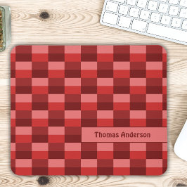 赤いシェードのカラーブロック マウスパッド