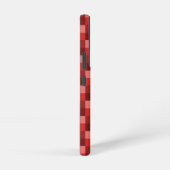 赤いシェードのカラーブロック SAMSUNG GALAXYケース (右側面)