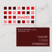 赤いシェード(モダン正方形) 名刺 (正面/裏面)