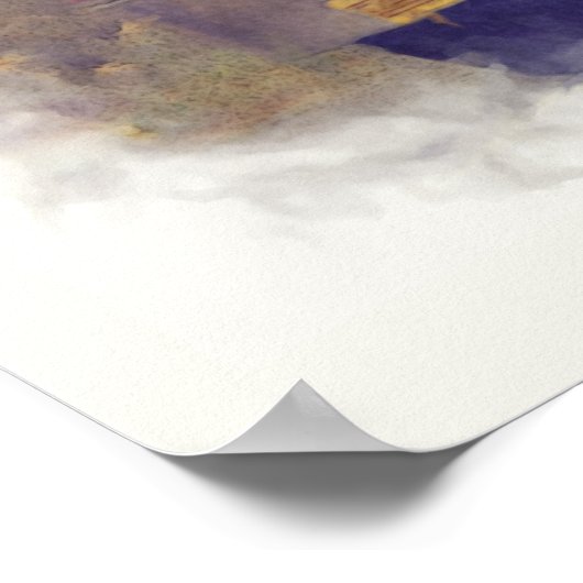 赤いシスタントラック高速道路絵画の運転プリント ポスター (角)