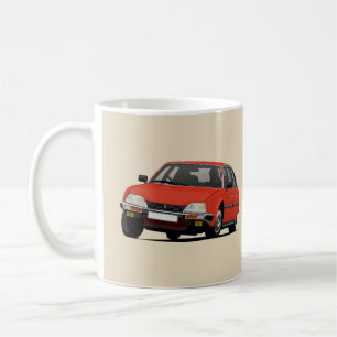 赤いシトロエンCX GTi - 2つのイメージ コーヒーマグカップ