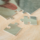 赤いシベリアンハスキー犬のパズル ジグソーパズル (側面)