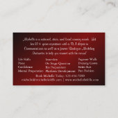 赤いシマウマのプリントのページェントの名刺(横の) 名刺 (裏面)