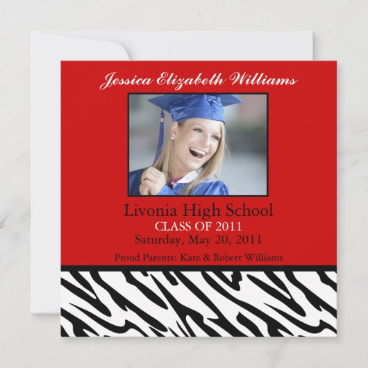 赤いシマウマ 案内状 (正面)