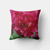 赤いシャクヤクの枕 クッション (裏面)