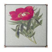 赤いシャクヤク タイル (正面)