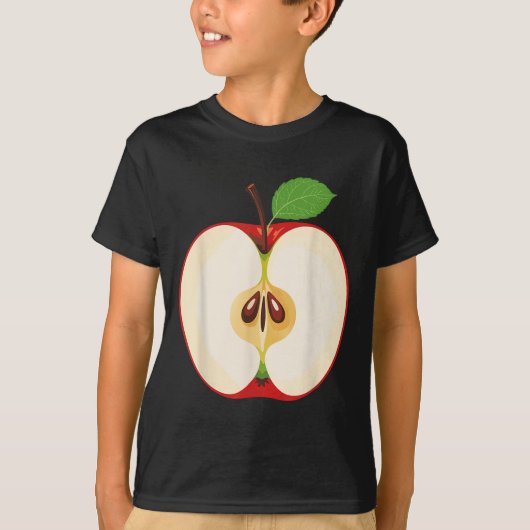 赤いシャツの大人男性女性子供のコスチューム Tシャツ (正面)