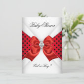 赤いシャワー性別が赤い白黒点を明らかにする 招待状 (スタンド正面)