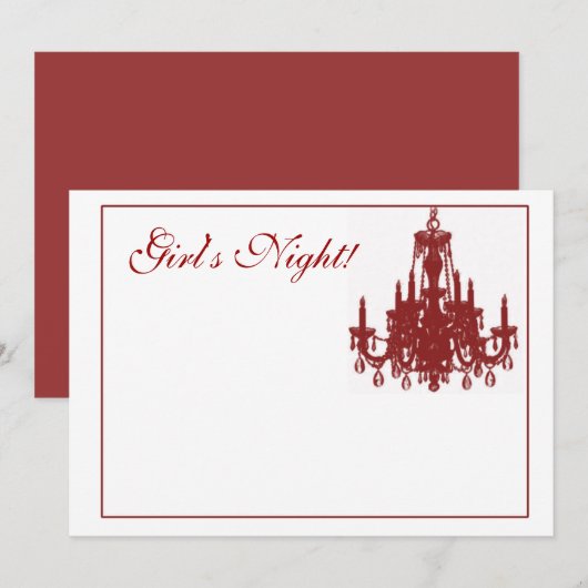 赤いシャンデリア 招待状 (正面/裏面)