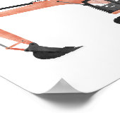 赤いショベルカー 子供部屋 インテリア ポスター (角)