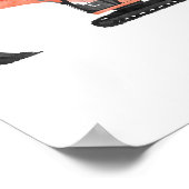 赤いショベルカー 子供部屋 インテリア ポスター (角)